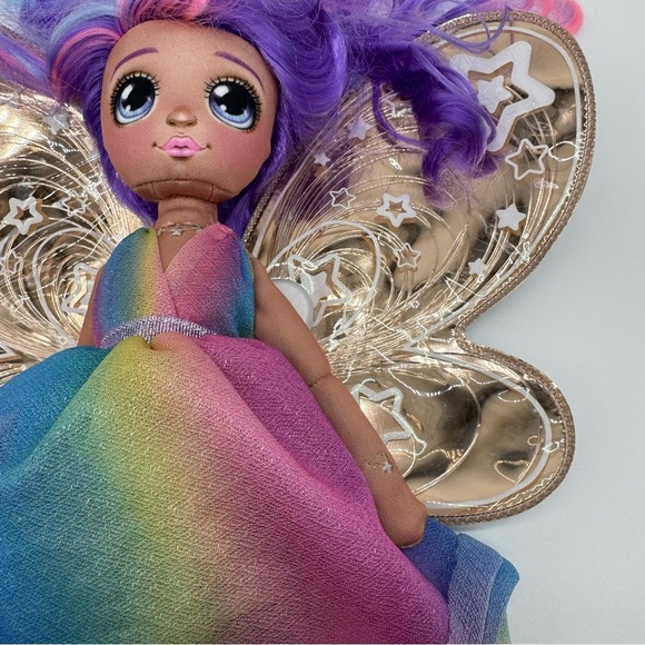 Dream Seekers Golden Fairy Doll with Glittery Wings and Rainbow Dress - Picture 5 of 5